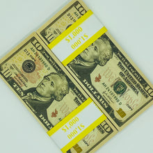 Load image into Gallery viewer, 4.000 Dollar $10 Prop Money-Double Sided Full Printed Stack