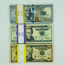 Load image into Gallery viewer, 300 Pcs Mix 3 Type Prop Money-Double Sided Full Print Fake Dollar $100,$20,$10