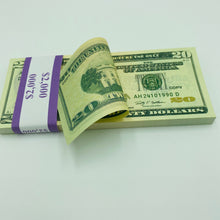 Load image into Gallery viewer, 2.000 Dollar $20 Prop Movie Money-Double Sided Looks Real Full Printed Stack