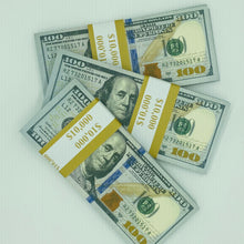 Load image into Gallery viewer, Realistic Prop Money Double Sided Looks Real Full Printed 100 Pcs $100