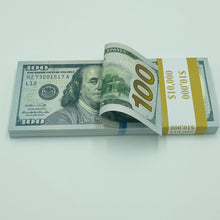 Load image into Gallery viewer, 400 Pcs $100 Prop Movie Money Replica Double Sided Looks Real Full Printed