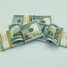 Load image into Gallery viewer, 400 Pcs $100 Prop Movie Money Replica Double Sided Looks Real Full Printed