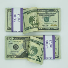 Load image into Gallery viewer, Prop Money 300 Pcs $20 Double Sided Looks Real Full Printed Stack