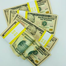 Load image into Gallery viewer, 300 Pcs $10 Replica Prop Money Double Sided Full Printed Stack