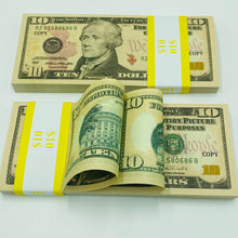 Load image into Gallery viewer, 300 Pcs $10 Replica Prop Money Double Sided Full Printed Stack