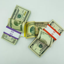 Load image into Gallery viewer, Prop Money Replica Double Sided Full Print Fake 100 Pcs $20,$10,$5