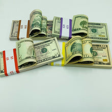Load image into Gallery viewer, Prop Money Replica Double Sided Full Print Fake 400 Pcs $50,$20,$10,$5