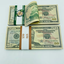 Load image into Gallery viewer, 15.000 Dollar $50 Prop Money-Double Sided Full Printed Stack
