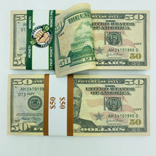 Load image into Gallery viewer, 5.000 Dollar $50 Prop Money-Double Sided Full Printed Stack