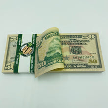 Load image into Gallery viewer, 15.000 Dollar $50 Prop Money-Double Sided Full Printed Stack