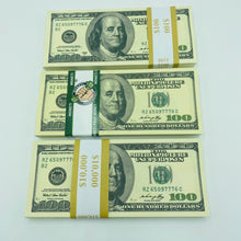 Load image into Gallery viewer, Double Sided Old US Dollar Prop Money 100 pcs $100 Game Money Looks Real