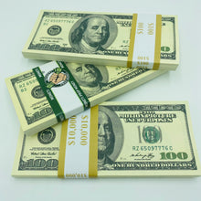 Load image into Gallery viewer, Double Sided Old US Dollar Prop Money 100 pcs $100 Game Money Looks Real