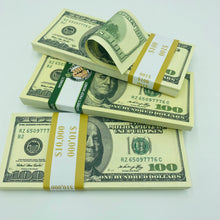 Load image into Gallery viewer, Double Sided Old US Dollar Prop Money 100 pcs $100 Game Money Looks Real