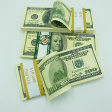 Load image into Gallery viewer, Double Sided Old US Dollar Prop Money 100 pcs $100 Game Money Looks Real
