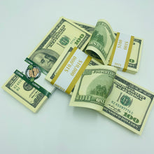 Load image into Gallery viewer, Double Sided Old US Dollar Prop Money 100 pcs $100 Game Money Looks Real