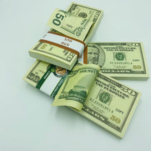 Load image into Gallery viewer, Realistic Old US Dollar Prop Money 100 pcs $50 Play Money 2 Side Looks Real