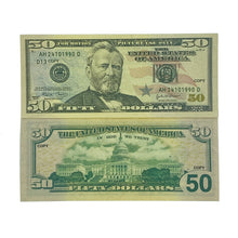 Load image into Gallery viewer, 100 Pcs 6 Type Mix Prop Money-Double Sided Full Print Play Game Dollar
