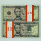 100 Pcs $5 Prop Movie Money-Double Sided Looks Real Full Printed Stack