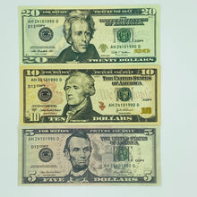 Load image into Gallery viewer, 3 Type Mix Prop Money-Double Sided Full Print Fake 400 Pcs $20,$10,$5
