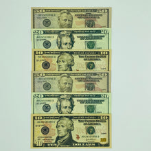 Cargar imagen en el visor de la galería, Mix 3 Type 100 Pcs Prop Money-Double Sided Full Print Play Dollar $50,$20,$10
