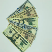 Load image into Gallery viewer, 100 Pcs Mix Prop Money Double Sided Full Print  Dollar Play Game Stack $100,$50,$20
