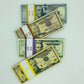 4 Type Mix Prop Money-Double Sided Full Print fake Dollar 100 Pcs $100,$50,$20,$10