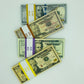 4 Type Mix Prop Money-Double Sided Full Print fake Dollar 300 Pcs $100,$50,$20,$10