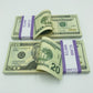 400 Pcs $20 Replica Prop Money Double Sided Looks Real Full Printed Stack