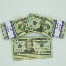 Cargar imagen en el visor de la galería, 400 Pcs $20 Replica Prop Money Double Sided Looks Real Full Printed Stack

