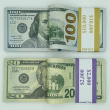 Load image into Gallery viewer, Prop Money Replica Double Sided Full Print Fake 400 Pcs $100,$20

