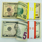 Prop Money Replica Double Sided Full Print Fake 100 Pcs $10,$5