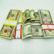 Load image into Gallery viewer, Prop Money Replica Double Sided Full Print Fake 100 Pcs $10,$5

