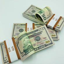 Load image into Gallery viewer, 100 Pcs 50 US Dollar Replica Prop Money Double Sided Full Printed
