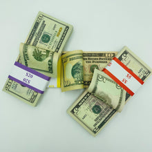 Load image into Gallery viewer, Prop Money Replica Double Sided Full Print Fake 300 Pcs $20,$10,$5
