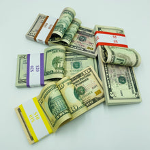 Load image into Gallery viewer, Prop Money Replica Double Sided Full Print Fake 400 Pcs $50,$20,$10,$5
