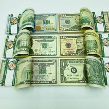 Load image into Gallery viewer, 100 Pcs 6 Type Mix Prop Money-Double Sided Full Print Play Game Dollar
