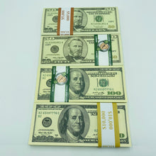 Load image into Gallery viewer, Old US Dollar Prop Money 100 pcs Mix $100 $50 Fake Money 2 Side Looks Real
